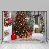 Lofaris Rot Flitter Baum Festlich Leben Zimmer Weihnachten Hintergrund