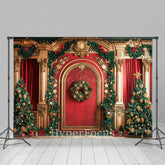 Lofaris Rot Gold Luxus Palast Festlich Weihnachten Hintergrund