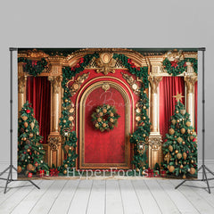 Lofaris Rot Gold Luxus Palast Festlich Weihnachten Hintergrund