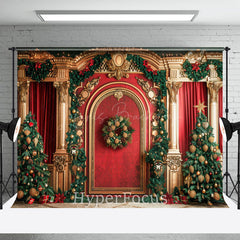 Lofaris Rot Gold Luxus Palast Festlich Weihnachten Hintergrund