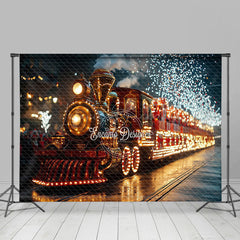 Lofaris Rot Zug Funkeln Weihnachten Foto Studio Hintergrund