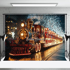 Lofaris Rot Zug Funkeln Weihnachten Foto Studio Hintergrund