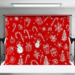 Lofaris Rot Weiß Niedlich Süßigkeiten Stock Winter Weihnachten Hintergrund