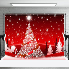 Lofaris Rot Weiß Schnee Weihnachten Baum Weihnachten Party Hintergrund
