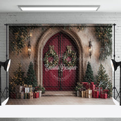 Lofaris Retro Klassiker Festlich Baum Geschenke Weihnachten Heim Hintergrund