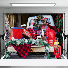 Lofaris Retro LKW Zurück Kranz Nachtisch Weihnachten Hintergrund