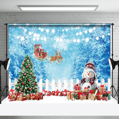 Lofaris Weihnachtsmann Klaus Schnee Wald Weihnachten Foto Hintergrund