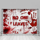 Beängstigend Horror Weiß NEIN Eins Blätter Halloween Hintergrund