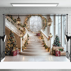 Lofaris Treppe Bogen Fenster Weihnachten Architektur Hintergrund