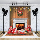 Lofaris Stern Girlande Dekoration Weihnachten Kamin Hintergrund