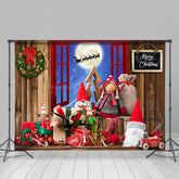 Lofaris Stern Nacht Mond Holz Fenster Weihnachten Puppe Geschenk Hintergrund