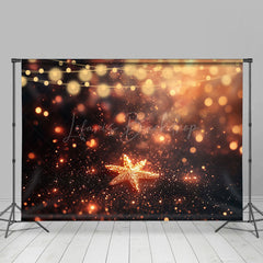 Lofaris Stern Strahlend Schwarz Sand Licht Bokeh Foto Hintergrund