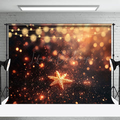 Lofaris Stern Strahlend Schwarz Sand Licht Bokeh Foto Hintergrund