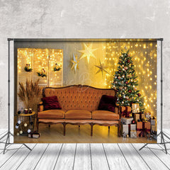 Lofaris Stern Warm Licht Zeichenfolge Baum Sofa Weihnachten Hintergrund
