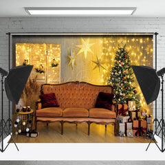 Lofaris Stern Warm Licht Zeichenfolge Baum Sofa Weihnachten Hintergrund