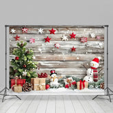 Lofaris Sterne Dekoration Aus Holz Wand Schneemann Weihnachten Hintergrund