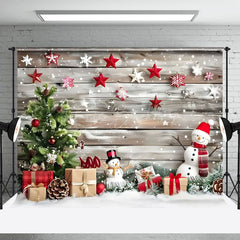 Lofaris Sterne Dekoration Aus Holz Wand Schneemann Weihnachten Hintergrund