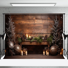 Lofaris Süß Einfach Aus Holz Weihnachten Baum Kerze Hintergrund