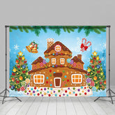 Lofaris Süße Lebkuchen Kiefer Fröhlich Weihnachten Hintergrund