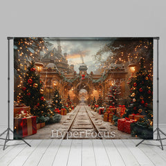 Lofaris Stadt Licht Schiene Festlich Weihnachten Stimmung Hintergrund