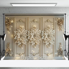 Lofaris Jahrgang Beige Blumen Wand Licht Weihnachten Hintergrund