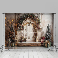 Lofaris Jahrgang Wand Kranz Beere Bogen Weihnachten Hintergrund