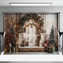 Lofaris Jahrgang Wand Kranz Beere Bogen Weihnachten Hintergrund