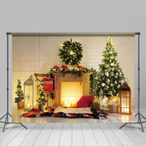 Lofaris Warm Kamin Girlande Rot Teppich Weihnachten Hintergrund