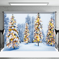 Lofaris Warm Licht Bokeh Kiefer Baum Winter Weihnachten Hintergrund