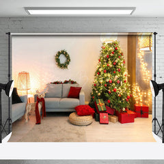 Lofaris Warm Licht Weihnachten Baum Geschenk Sofa Weihnachten Hintergrund