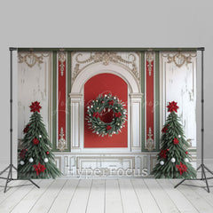 Lofaris Weiß Rot Grün Wand Festlich Weihnachten Stimmung Hintergrund