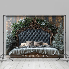 Lofaris Holz Wand Marine Bett Kiefer Blätter Weihnachten Hintergrund