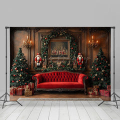 Lofaris Kranz Luxus Jahrgang Wand Sofa Weihnachten Hintergrund