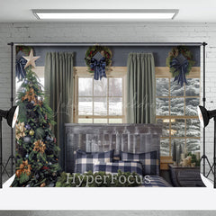 Lofaris Weihnachten Baum Bett Vorhang Fenster Szene Weihnachten Hintergrund