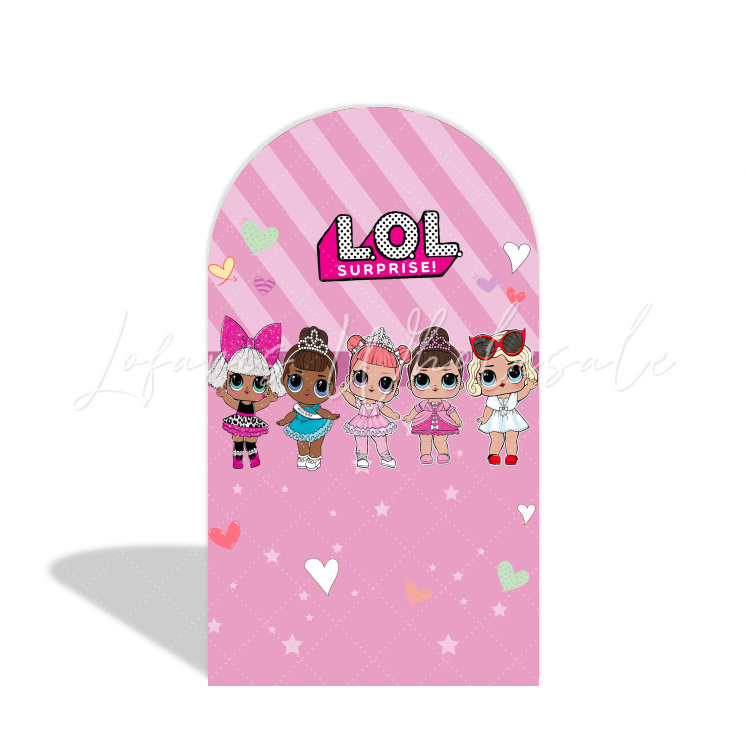 LOL Surprise Puppen Rosa Thema Happy Birthday Bogenwand Abdeckung Glitzer Party Deko