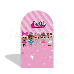 LOL Surprise Puppen Rosa Thema Happy Birthday Bogenwand Abdeckung Glitzer Party Deko