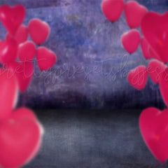 Liebe Luftballons Schwarz Lila Abstrakt Foto Porträt Hintergrund