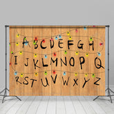 Schön Alphabet Mit Bunt Lichter Halloween Hintergrund