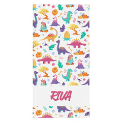 Schön Dinosaurier Vulkan Wiederholen Brauch Strand Handtuch