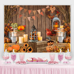 Schön Kürbisse mit Blätter Glücklich Halloween Hintergrund