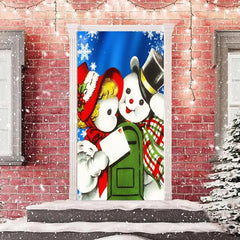 Schön Schneemänner Schneeflocke Tür Abdeckung Für Weihnachten
