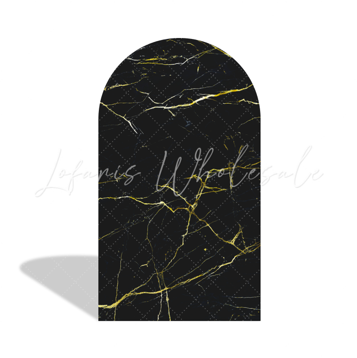 Marble Happy Birthday Party Bogenwand Abdeckung Marmor Stein Textur Elegant Fotohintergrund