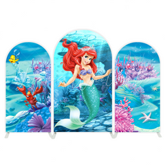 Mermaid Meerjungfrau Unterwasser Welt Bogenwand Abdeckung Muschel Mädchen Geburtstag Deko
