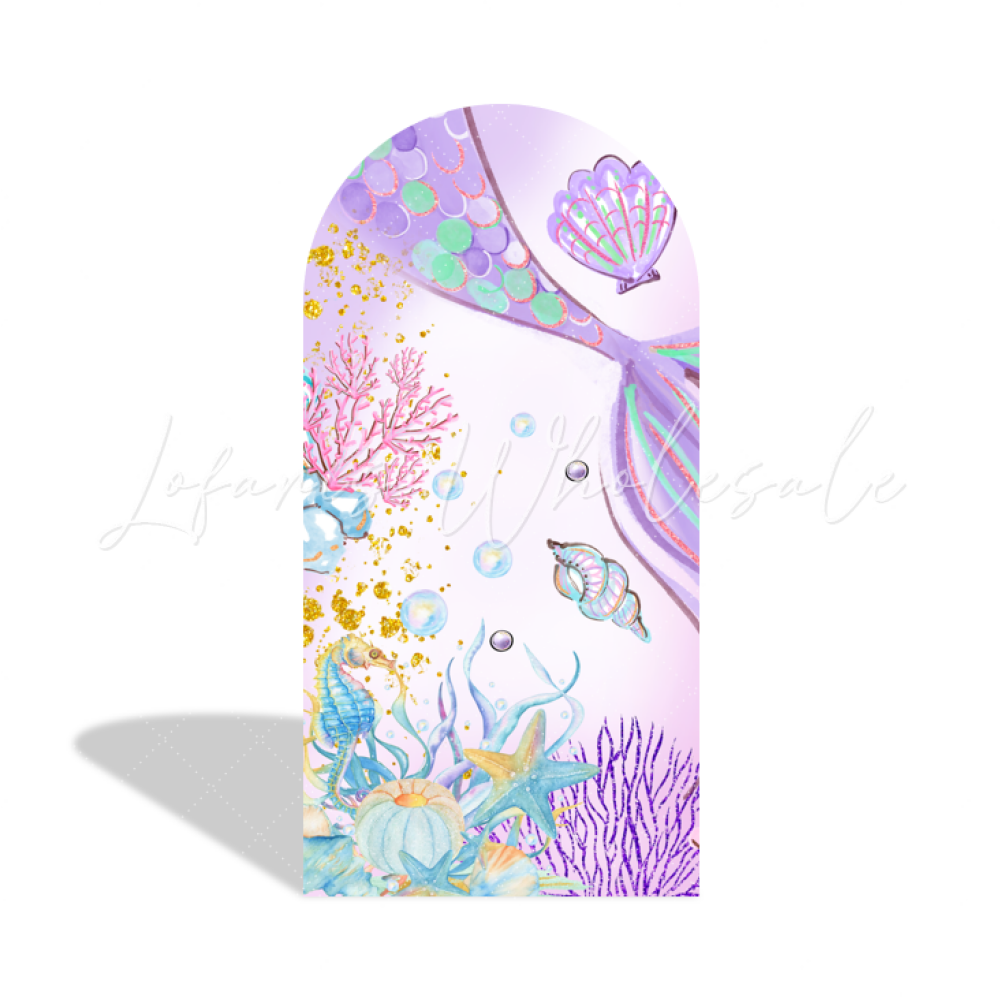Mermaid Theme Birthday Baby Shower Party Background Bogenwand Abdeckung Unterwasser Welt Deko