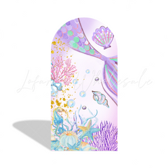 Mermaid Theme Birthday Baby Shower Party Background Bogenwand Abdeckung Unterwasser Welt Deko