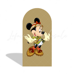 Mickey Minnie Safari Happy Birthday Party Bogenhintergrund Abdeckung Dschungel Tiere Zoo Deko