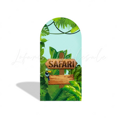 Mickey Safari Wild Happy Birthday Party Bogenhintergrund Abdeckung Dschungel Entdecker Hut Deko