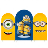 Minions Theme Happy Birthday Party Bogenhintergrund Abdeckung Gelb Banana Film Jungen Deko