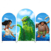 Moana Abenteuer Thema Chiara Bogenhintergrund Stoffbezug Tropisch Strand Party Deko