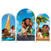 Moana Ozean Welle Thema Happy Birthday Bogenwand Abdeckung Südsee Party Fotohintergrund